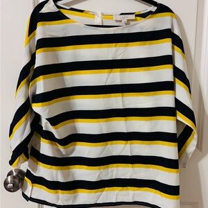 LOFT Black and White Blouse for Effortless Style